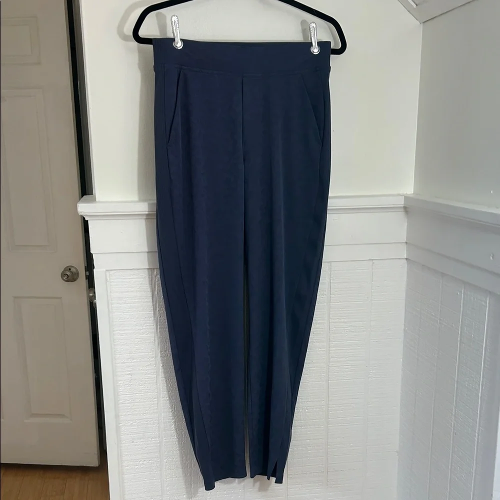 Athleta Brooklyn Textured Ankle Pants Blue size 2- also selling matching jacket - Picture 2 of 8